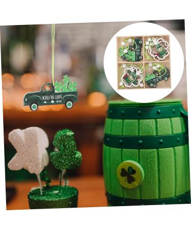 ABOOFAN 4 Boxes Wooden Patrick's Wall Exquisite Decors Wood Pendants Adorable Party Festival St of Hanging - Buy Online on SooperMarket.com