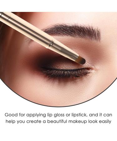 Double Ended Lipstick Brush - Premium Lip Makeup Tool | Lip Balm & Lip Mask Applicator | Golden Cosmetic Brush for Flawless Lips | Enhance Your Beauty Routine - Buy Online on SooperMarket.com