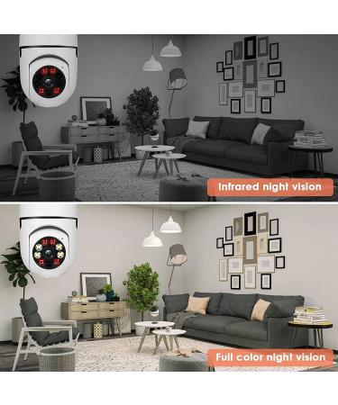 2PCS WiFi Light Bulb Security Camera - 1080P Indoor/Outdoor, 360 View, Smart Motion Detection, Two-Way Audio - Buy Online on SooperMarket.com