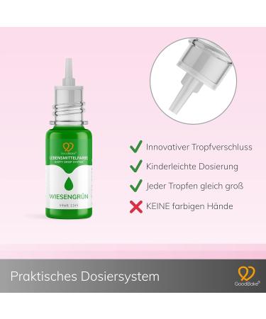 Goodbake Green Food Coloring (11ml) | Intensive & Highly Concentrated | Vegan Cake & Fondant Colorant - Buy Online on SooperMarket.com