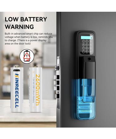 Rechargeable AA Li-Ion Batteries - 2600mWh 1.5V Fast Charging - 4 Pack with USB Cables for Smart Devices & Game Controllers - Buy Online on SooperMarket.com