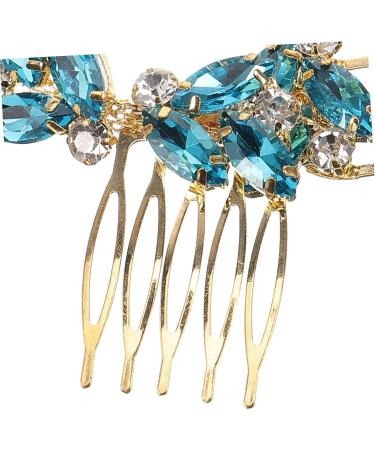 ABOOFAN Piece Rhinestone Chain Hair Comb Crystal Hair Clip Hair Comb Slide Clip Bridal Hair Pin Hair Clips Hair Side Comb Flower Girls Hair Pin Hair Fork Wedding Bridesmaid Headband Alloy Sky-blue 0.6X4.5X19CM - Buy Online on SooperMarket.com