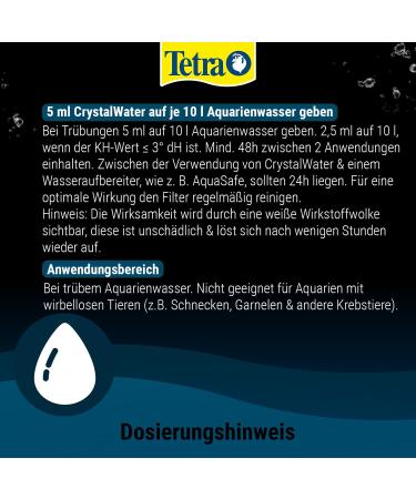Tetra CrystalWater - Water Clarifier for Aquarium Turbidity | 100ml Bottle for Crystal Clear Water - Buy Online on SooperMarket.com