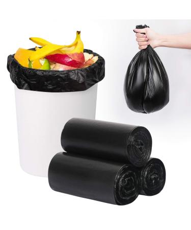 Fyy garbage bags waste bags | 3 roll |150 pieces |4 gallon waste bags garbage bags garbage bags for bathroom kitchen bedroom toilet office black 45*50 cm-4 gallons (black)