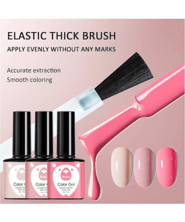 Pink Gel Nail Polish Nail Varnish Set 3 Colors Nude Peach Light Pink Coral Gel Nail Polishes Sets Natural Pale Pink Hot Pink Soak off UV/LED Gel for Christmas DIY Manicure Home Salon Nail Art - Buy Online on SooperMarket.com