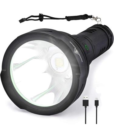 Lyting USB Rechargeable 150000 Lumens Super Bright Flashlight | 5 Modes, IPX7 Waterproof | Powerful Flash Light for Emergencies & Camping - Black - Buy Online on SooperMarket.com