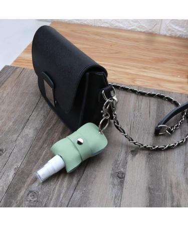 TEBI Portable 50ml Spray Bottle - Leak Proof & Refillable with Leather Keychain Holder - Black | Ideal for Travel & Daily Use - Buy Online on SooperMarket.com