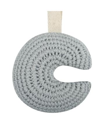Cute Moon-Shaped Baby Pacifier Holder | Durable Cotton Lanyard 13cm | Newborn Accessories 636 - Buy Online on SooperMarket.com