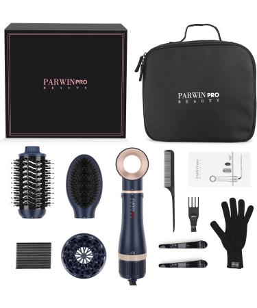 PARWIN PRO BEAUTY 4 in 1 Hairdryer Hot Air Brush Set - 1000 Watts Blue | Drying, Smoothing, Volume, Styling Ion Care - Buy Online on SooperMarket.com