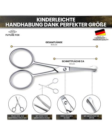 Future Fox Fur Scissors from Solingen - Made in Germany | Curved Pet Grooming Scissors with Micro-Toothing & Rounded Tip (10.5cm) - Buy Online on SooperMarket.com