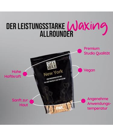 PINK Cosmetics CITY WAX New York 1 kg - Gentle Full Body Waxing Beads - Professional Quality Wax for Smooth Skin - Buy Online on SooperMarket.com