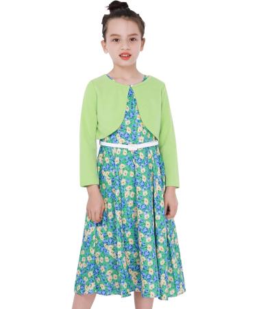 Bonny Billy Girls Green Knitted Cotton Cardigan Shrug - Size 4-5 Years - Buy Online on SooperMarket.com