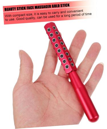 Healeved 1pc Face Firming Machine Facial Roller Eye Mini Face Roller Pink Business Card Holder Face Massager Facial Beauty Massager Face Lift Tool Ipl Red Aluminum Alloy 16.5X2cm Red - Buy Online on SooperMarket.com