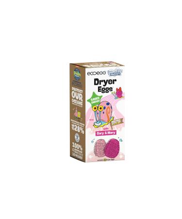 Ecoegg SpongeBob SquarePants x Dryer Egg | Mary and Gary Dryer Eggs | Reduces Drying Time | Tumble Dryer Balls replacement | Softens Clothes | Hypoallergenic | Fragrance Free | 2 Eggs