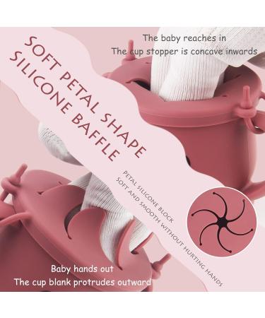 Non-Spill Silicone Baby Snack Cup with Lid - BPA-Free, Easy to Hold & Portable - Purplish Red - Buy Online on SooperMarket.com