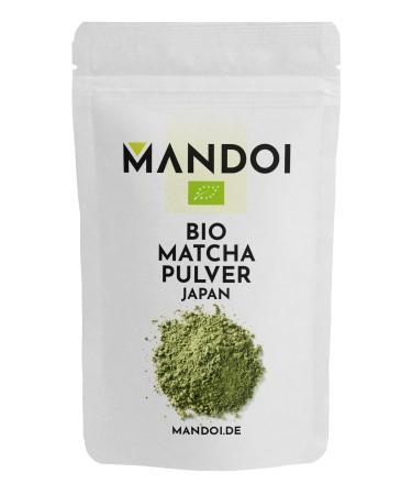 Mandoi ORGANIC Matcha Powder Japan. 50g. Fine matcha powder from sustainable cultivation. Pure and natural green tea