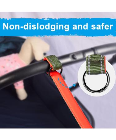 Petbonus Short Dog Leash - Adjustable Safety Bracelet with Reflective Seams & Soft Padded Handle for Roller Leashes - Khaki Green - Extra Safety for Strollers - Buy Online on SooperMarket.com