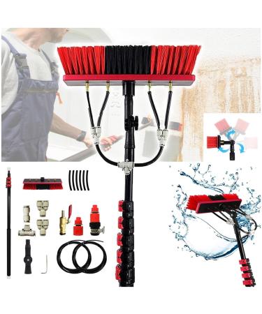 Window Cleaning Pole Extendable Cleaner Conservatory Roof Water Fed Brush Extra Long Window Cleaning Pole for Cleaning Photovoltaic and High Window 55cm Brush Head 11M/36FT