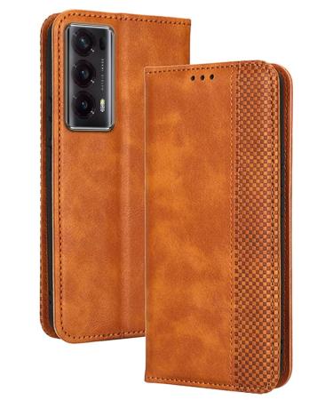 RankOne Flip Leather Case Cover for Honor Magic V2 (7.92" Inches) Brown HONOR Magic V2 Brown