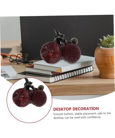 Zerodeko Tea Pet Kids Toys Lifelike Persimmon Ornament Avocado Statue Exquisite Desktop Decor Discoloring Fruit Statue Lychee Fruit Decorative Desktop Decor Ornaments Resin Personality As Shown 7X6X6cm - Buy Online on SooperMarket.com
