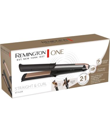 Remington One Smooth Iron & Curling Iron - 2-in-1 Multi-Styler S6077 for Smooth & Curly Hair Adjustable Heat 150-230 C Digital Display - Buy Online on SooperMarket.com