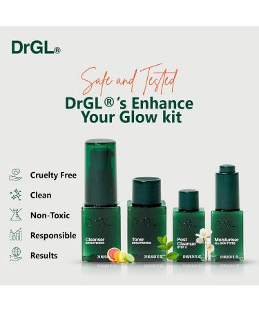 DrGL Enhance Your Glow Intro Kit - 4 Step Anti-Aging Skin Care Set for Radiant Skin | International Shipping Available - Buy Online on SooperMarket.com