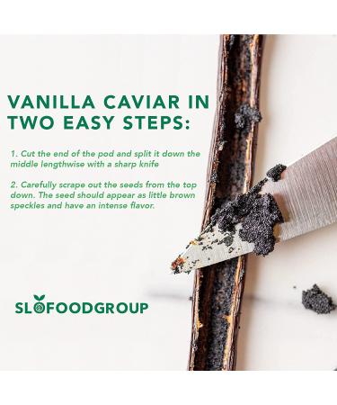 Slofoodgroup Gourmet Tahitian Vanilla Beans - Premium Grade A Pods from Papua New Guinea - 5 Count for Cooking, Baking, Ice Cream - Buy Online on SooperMarket.com