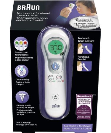 Braun BNT300CA No-Touch and Forehead Thermometer with Colour Coded Display for Baby Children and Adults No. 1 Brand Among Pediatricians and Moms - Buy Online on SooperMarket.com