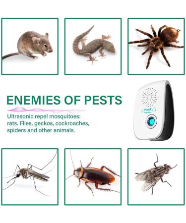 2023 Upgraded Dual Ultrasonic Pest Repeller 12 Pack - Electronic Pest Control for Insects, Roach, Mice, Spider, Mosquito - Ideal for Home, Kitchen, Office, Warehouse, Hotel, Garage - Buy Online on SooperMarket.com
