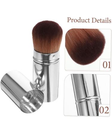 WOFASHPURET Retractable Powder Brush Makeup Supplies Dense Foundation Brush Powder Foundation Brush Makeup Tool Makeup Brush Foundation Applicator With Cover Artificial Fiber Cosmetic Travel - Buy Online on SooperMarket.com