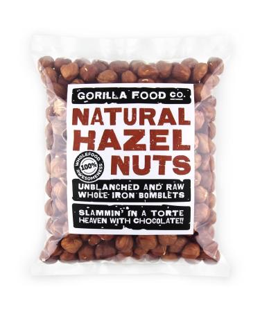 Gorilla Food Co. Natural Hazelnuts Whole Raw - 400g