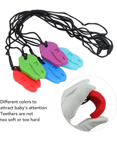 Alomejor 5pcs Silicone Teething Necklace - Soothing Baby Teethers for Gum Relief | International Shipping Available - Buy Online on SooperMarket.com
