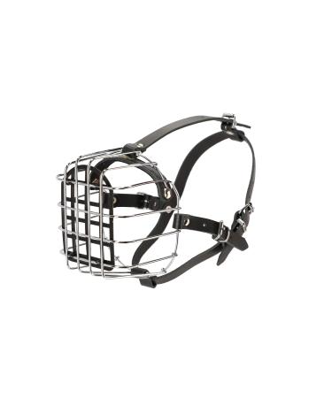 Dingo Mettal muzzle no.8 wire muzzle there is no plastic grille.For dog training handcraft easy comfort adjustable leather strap boxer dog 14010