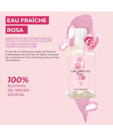 Yves Rocher EAU FRAICHE COLLECTION Rose EDT Spray for Women Fragrance Fresh Scent Delicately 100 ml./3.3 fl.oz. - Buy Online on SooperMarket.com