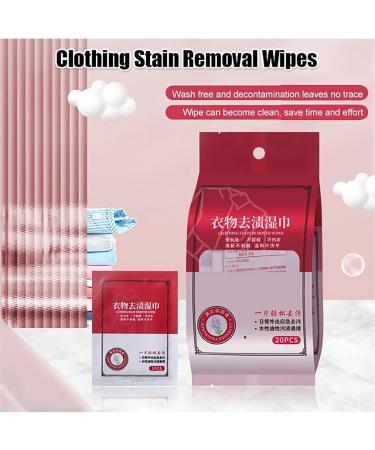 Stain Removal Wet Wipes Clothes Stain Removal Wipes Stain Remover Wet Wipes Portable Emergency Individual Wrapped Stain Remover Wipes for Laundry 20PCS/Pack (1PC-B) - Buy Online on SooperMarket.com