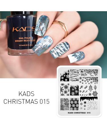 Alexnailart Christmas Nail Stamping Plate CH015 - Professional Manicure Stencil for Festive Nail Art - Buy Online on SooperMarket.com
