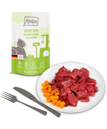 Mjamjam Premium Grain-Free Wet Cat Food Bundle Mix Pack 1 (Chicken Beef Veal Turkey) - 12 x 125g Extra Meat for Healthy Cats - Buy Online on SooperMarket.com
