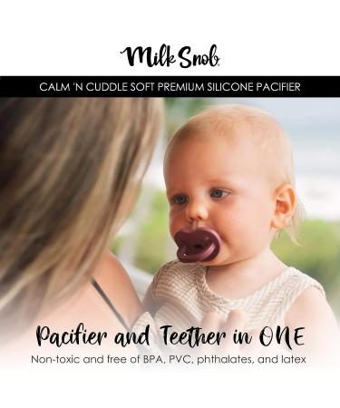 Milk Snob Calm n Cuddle Silicone Pacifier 0-6 Months - BPA Free Paci Teether for Newborns, Baby Registry Shower Gift for Boys and Girls - Buy Online on SooperMarket.com