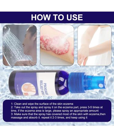 ZJchao 2pcs 30ml Psoriasis Relief Solution Spray - Effective Itch Relief Treatment for Skin, Hand, and Foot - Buy Online on SooperMarket.com