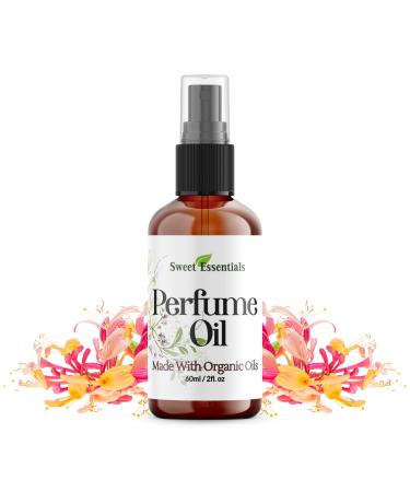 Sweet Essentials HEAVENLY HONEYSUCKLE Fragrance - Perfume Oil Made with Organic Oils 2oz Spray on Perfume Hair & Body Oil - Alcohol Silicone & Preservative Free