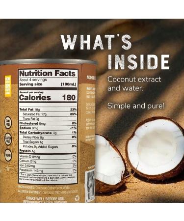 Natures Greatest Foods Pure Coconut Milk - 13.5 Oz (Pack of 12) | Unsweetened, No Guar Gum, Preservatives | Gluten Free, Vegan, Kosher - 17-19% Fat - Buy Online on SooperMarket.com