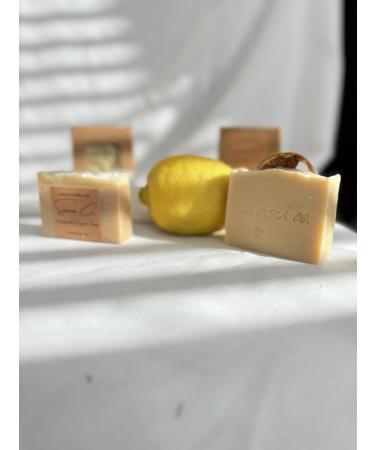 Soanna Set of 2 Lemongrass Soap Natural Ingrediants handmade. Beige