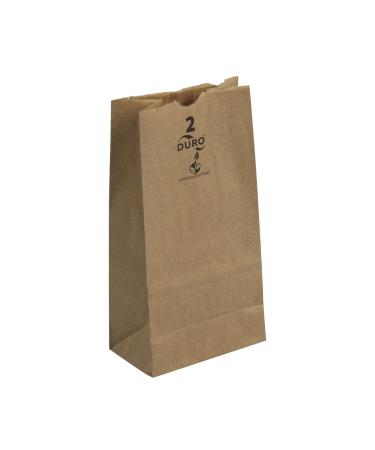 Duro ID# 18402 2# SOS Bag 30# 100% Recycled Natural Kraft 500pk 4-5/16 x 2-7/16 x 7-7/8