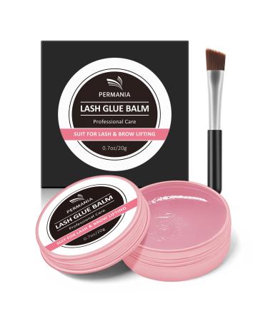 PERMANIA Lash Lift Glue Adhesive  2023 New Eyelash Lifting Balm Glue 0.71oz/20g Strong Viscosity and Water Solubility for Eyelash Perm Kit (Rose)