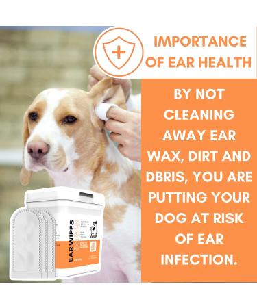 Dog Ear Wipes | Soft Quick & Easy Ear Wipes For Dogs | Remove Wax Dirt & Stop Smelly Itchy Dog Ears | 50 Soothing Aloe Vera Dog Ear Cleaning Finger Wipes! - Buy Online on SooperMarket.com