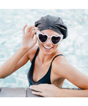 Gimme Beauty Premium Water Repellent Hair Cap for Women - Fast Drying Shower Cap in Black - Silicone Leak Proof Lining - Sleek Minimalist Design - Buy Online on SooperMarket.com