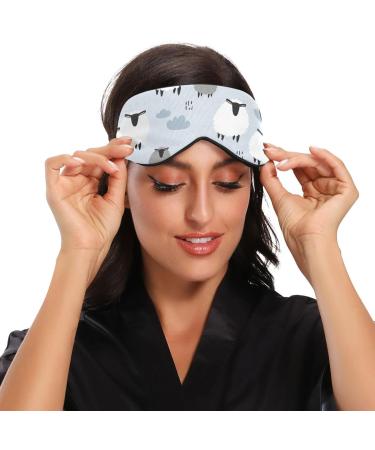 Haskirky Light Blocking Eye Mask | Adjustable Breathable Comfort for Travel, Yoga, Meditation | Cartoon Sheep Design | Men and Women - Buy Online on SooperMarket.com