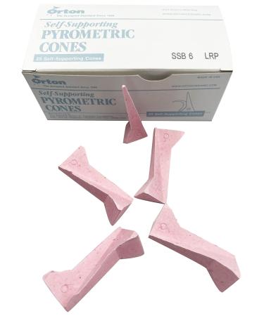 Self-Supporting Pyrometric Cones for Accurate Firings in Industrial, Pottery and Hobby Kilns - Cone 6 (Pkg/25)
