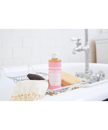 Dr. Bronner's 18-in-1 Cherry Blossom Pure-Castile Liquid Soap - 240ml | Made with Organic Oils | Face, Body, Hair, Laundry, Pets, Dishes | Fair Trade & Vegan | Recycled Bottle - Buy Online on SooperMarket.com