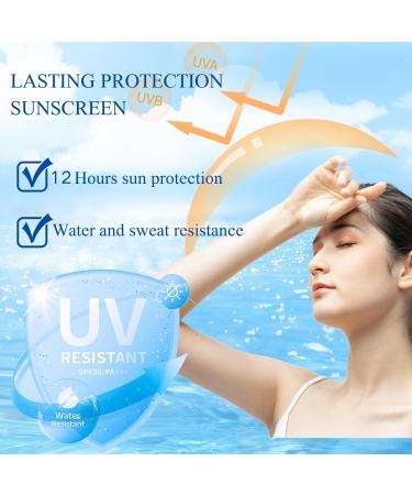 Trendyfave Sunscreen Spf 50 Face Moisturiser Sunscreen For Sensitive Skin Water Resistant & Non-Greasy Sunscreen Spf 50 UVA & UVB Protection Isolation Sunscreen With Hyaluronic Acid - Buy Online on SooperMarket.com